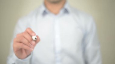 Benim Favorites, şeffaf ekranda yazma adam