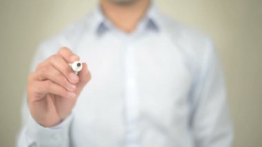 Kendi hikayenizi adam şeffaf ekranda yazma oluşturma