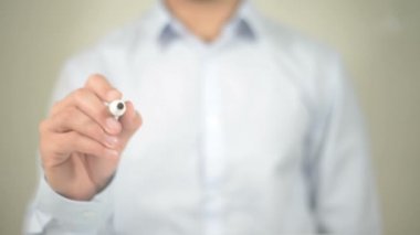 Blog Your Dreams, şeffaf ekranda yazma adam