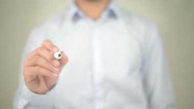 Blog Your Life, şeffaf ekranda yazma adam