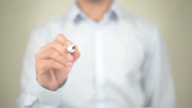 Karşılaştırın, Şeffaf ekranda Adam yazma