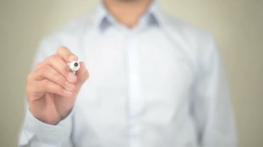 Biliyorum kendin için şeffaf ekranda yazma adam al