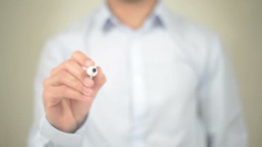 Hiç kendinizi şeffaf ekranda yazma adam çık