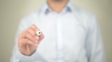 Açlık durdurmak, şeffaf ekran üzerinde yazılı adam
