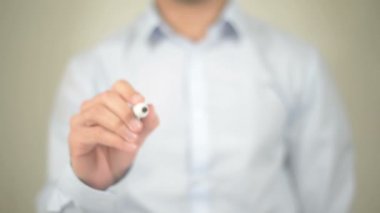 Kontrol altında şeffaf ekran üzerinde yazılı dostum