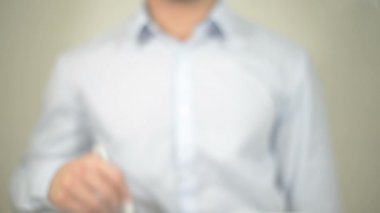 Neden endişeleniyorsun, adam şeffaf ekran üzerine yazma