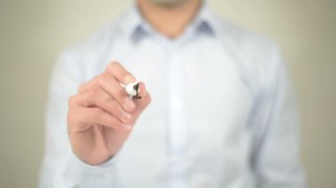 Güç, şeffaf ekranda yazma adam etkisi