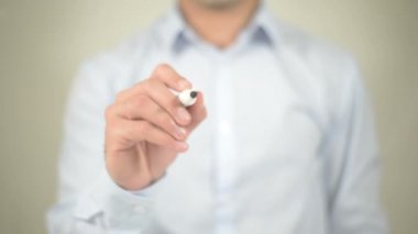 Öldürme, adam şeffaf ekranda yazma durdurmak