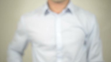 Açlık, şeffaf ekranda yazma adam durdurmak