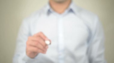 Kölelik, şeffaf ekranda yazma adam durdurmak