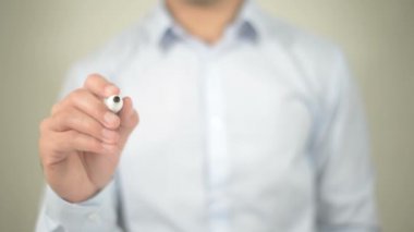 Ne sen aşk ve para kazanmak, şeffaf ekranda yazma adam yapmak
