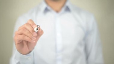 Siz Sayın müşteri, şeffaf ekranda yazma adam yapmak