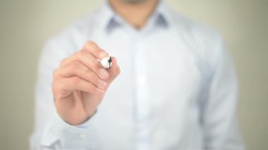 Sebat, şeffaf ekranda yazma adam öder