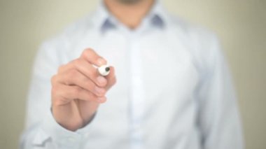 Online ticaret, şeffaf duvarda yazılı