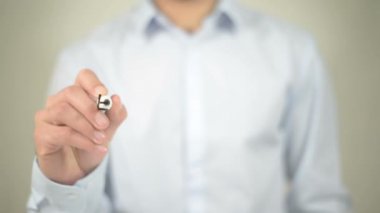 E-posta hizmet, şeffaf duvarda yazılı