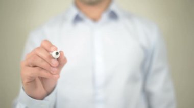 Web eğitim, şeffaf ekranda yazma