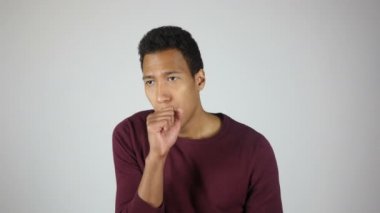 Öksürük, öksürük, jest genç hasta adam