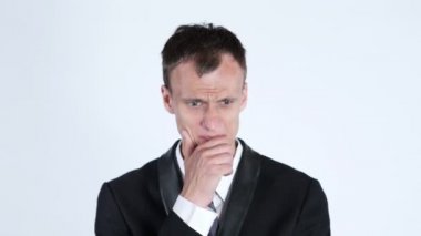 onun yüzü, kaybı, stressd, depresif portre bir üzücü işadamı kapsar