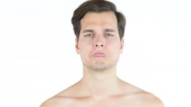 Kızgın yüzlü bir adamın portresi.