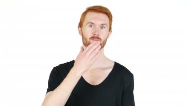 adam arka plan veren uçan öpücük, beyaz