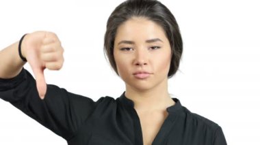 Sevmeme, başparmak aşağı tarafından genç güzel kız