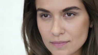 Güzel, güzel kız yüzü yakın çekim