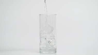 Yavaş Dökülen Su, 1000 fps 'te buzlu bardakta. 