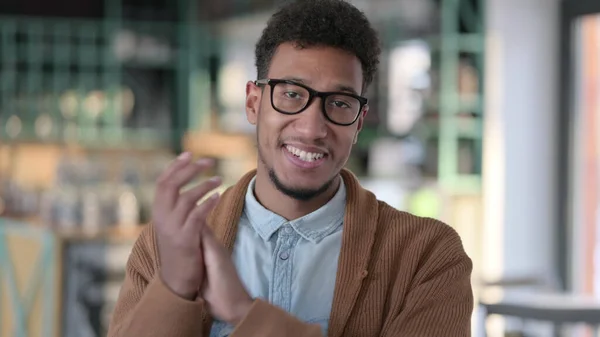 Portrait of African Man Clapping, Appreciating