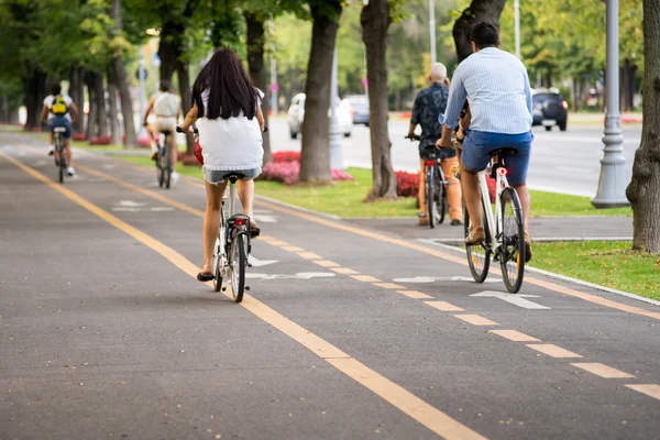 En carril bici Fotos De Stock