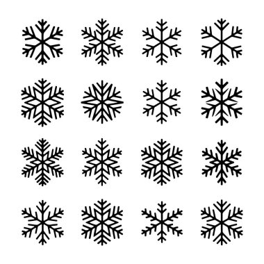 Farklı kar tanesi tasarımları bir ızgaraya dizilir, karmaşık desenler ve şekiller sergilenir. Bu koleksiyon kış güzelliğini ön plana çıkarır ve çeşitli sanatlar için kullanılabilir..