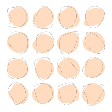 Şebeke desenindeki yumuşak, dairesel şekiller minimalist bir tasarım yaratır. Açık şeftali renkleri ince hatlarla harmanlanarak rahatlatıcı ve modern bir estetik oluşturur..