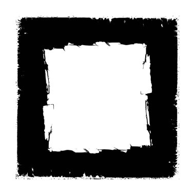 Düz kenarları olmayan koyu siyah ve beyaz kare çerçeve, dijital tasarımlar veya baskı malzemeleri için mükemmel sanatsal bir etki yaratır. İçeriğe odaklanmak için ideal.