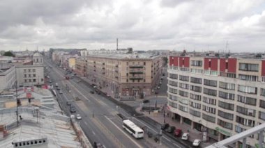 Saint-Petersburg, Rusya Federasyonu, 29 2016, Cityscape panorama eski şehir merkezi bölümünün bir çatıdan görebilir
