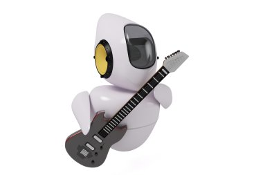Sci-Fi şirin robot gitar