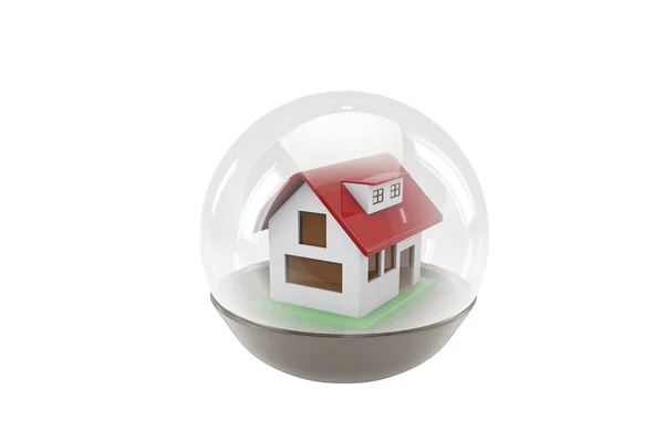 Home in crystal ball — Stock Photo, Image