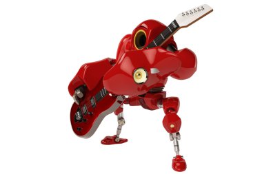 Bir robot bir gitar çalmak