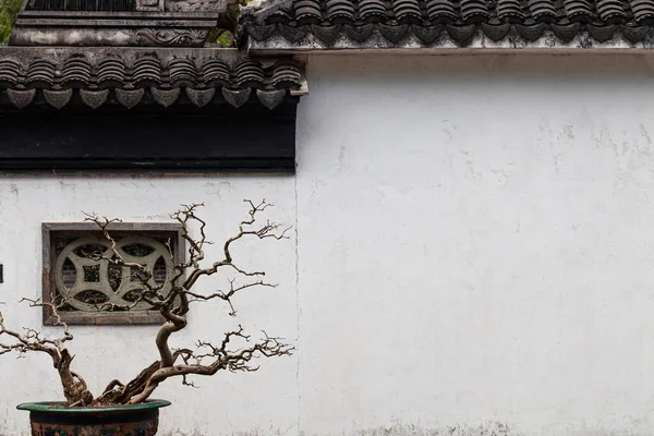 Maison Ancienne Chinoise Mur Dans Une Ancienne Maison Chinoise — Photo