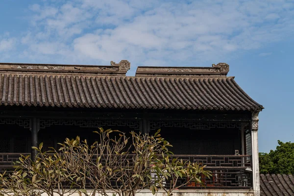 Bâtiments Anciens Chinois Maison Sous Ciel Bleu — Photo