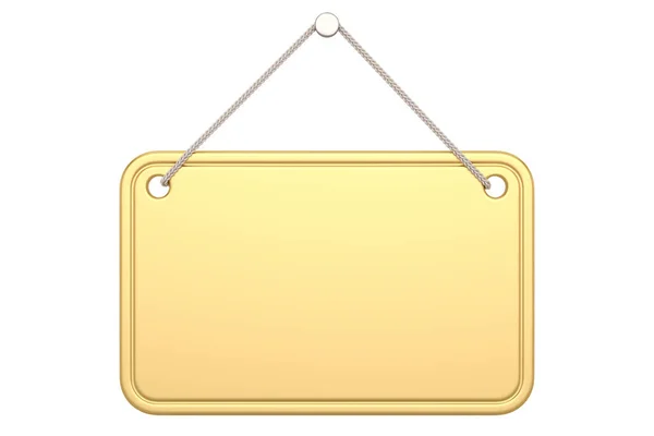 Golden Board Isolated White Background Illustration — Stock Photo, Image