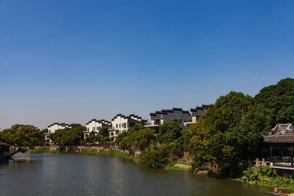 Edifícios Antigos Chineses Casa Sob Céu Azul — Fotografia de Stock