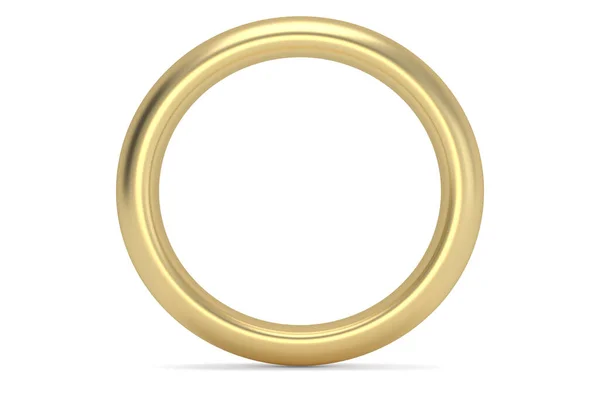 Een Gouden Ring Witte Achtergrond Illustratie — Stockfoto
