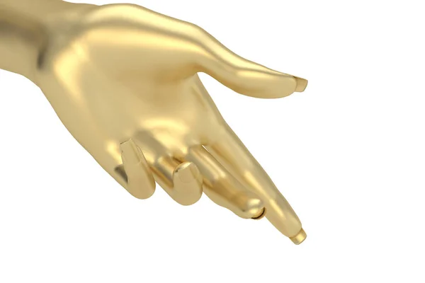 Golden Hands White Background Illustration — Stock Photo, Image