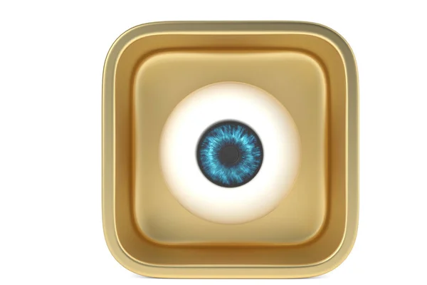 Eye Gold Box Icon Rendering Illustration — Stockfoto