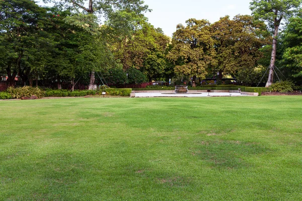 Město Park Scénický Pohled Stromy Trávníku Parku — Stock fotografie