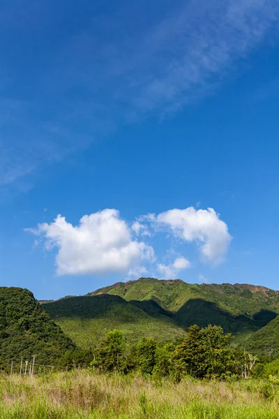 Scenic View Green Landscape Mountains Sky — ストック写真