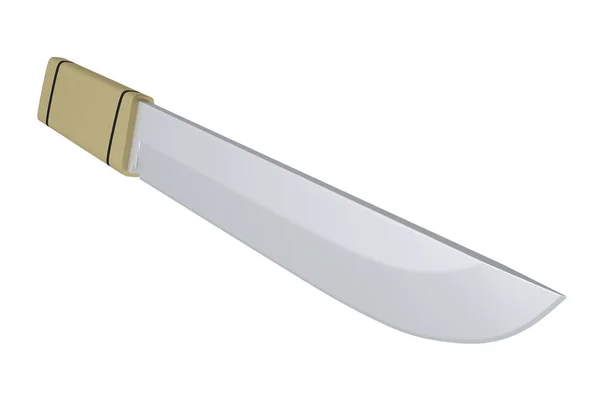 Ένα Ατσάλινο Μαχαίρι Απομονωμένο Λευκό Φόντο Απεικόνιση — Φωτογραφία Αρχείου