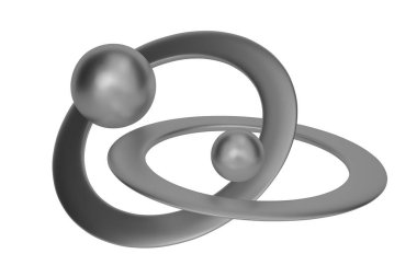 Soyut küre beyaz arkaplanda izole edildi. 3 boyutlu görüntüleme. 3B illüstrasyon.