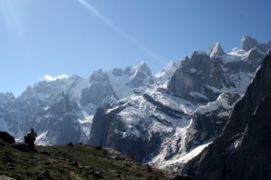 Dağ manzarası. Pakistan. Gilgit bölge