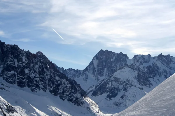 Mont Blanc e Chamonix, vista panorâmica da montanha . — Fotografia de Stock