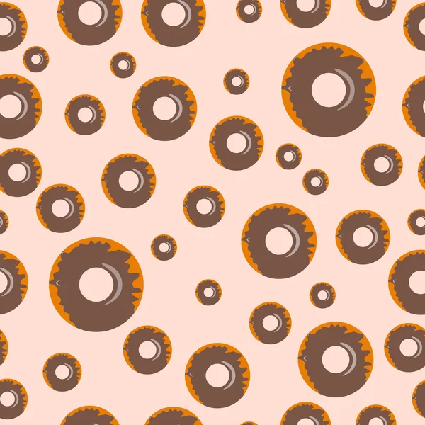 Çikolatalı Donuts seamless modeli. vektör çizim — Stok Vektör